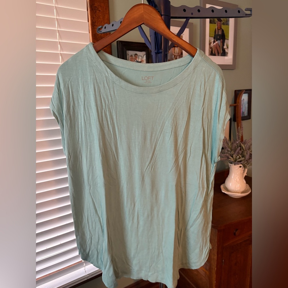 LOFT Light Blue Relaxed Top